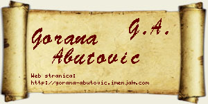 Gorana Abutović vizit kartica